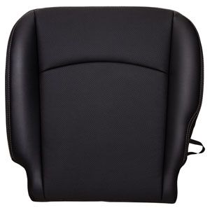 FACTORY-MATCH BOTTOM SEAT COVER (DARK SLATE) - LEATHER/VINYL - DRIVER SIDE BUCKET (2010, 2500/3500 LARAMIE, ALL CABS)