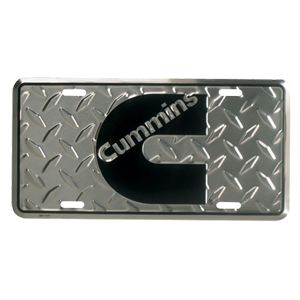CUMMINS DIAMONDPLATE PATTERN FRONT LICENSE PLATE