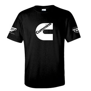 T-SHIRT - CLASSIC CUMMINS 'C' LOGO WITH GENO'S GARAGE AND THE TDR