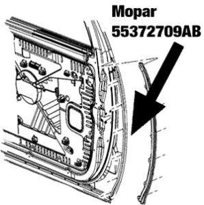 LOWER A-PILLAR SEAL - DRIVER SIDE - REGULAR, CREW AND MEGA CAB - MOPAR ('10-'26 2500/3500 AND OTHERS)