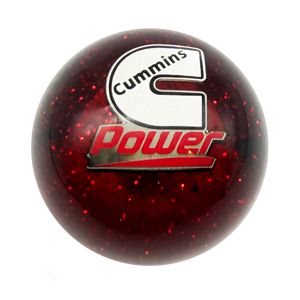SHIFT KNOB - RED METAL FLAKE - CUMMINS POWER ('89-'18)