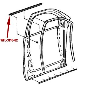 SIDE WINDOW BELTLINE SEAL - DRIVER, OUTSIDE, FRONT ('03-'09 2500/3500 AND '8-'10 C&C - QUAD CAB & MEGA CAB)