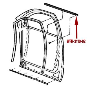 FRONT WINDOW DOOR BELTLINE SEAL - PASSENGER, OUTSIDE, FRONT ('03-'09 2500/3500 AND '08-'10 C&C - QUAD CAB & MEGA CAB)